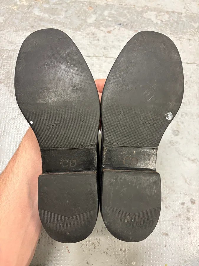 2000s Dior Backzip Black Leather Boots fnJZKzg 7