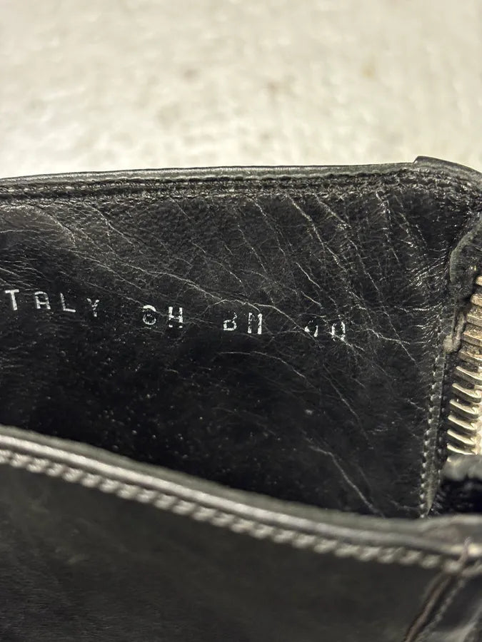 2000s Dior Backzip Black Leather Boots fnJZKzg 8