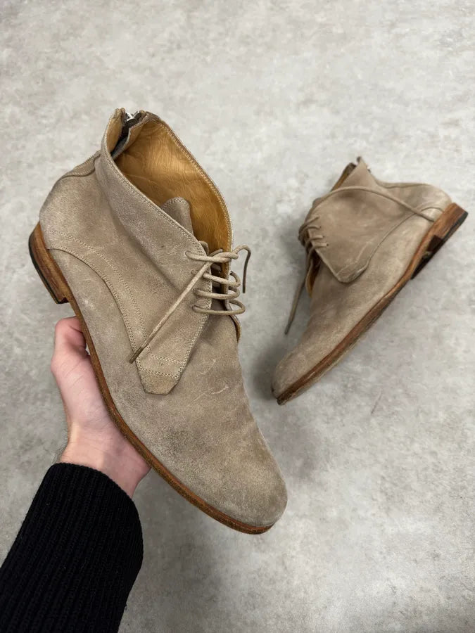 2000s Dior Beige Suede Leather Boots KIjLAvF 0