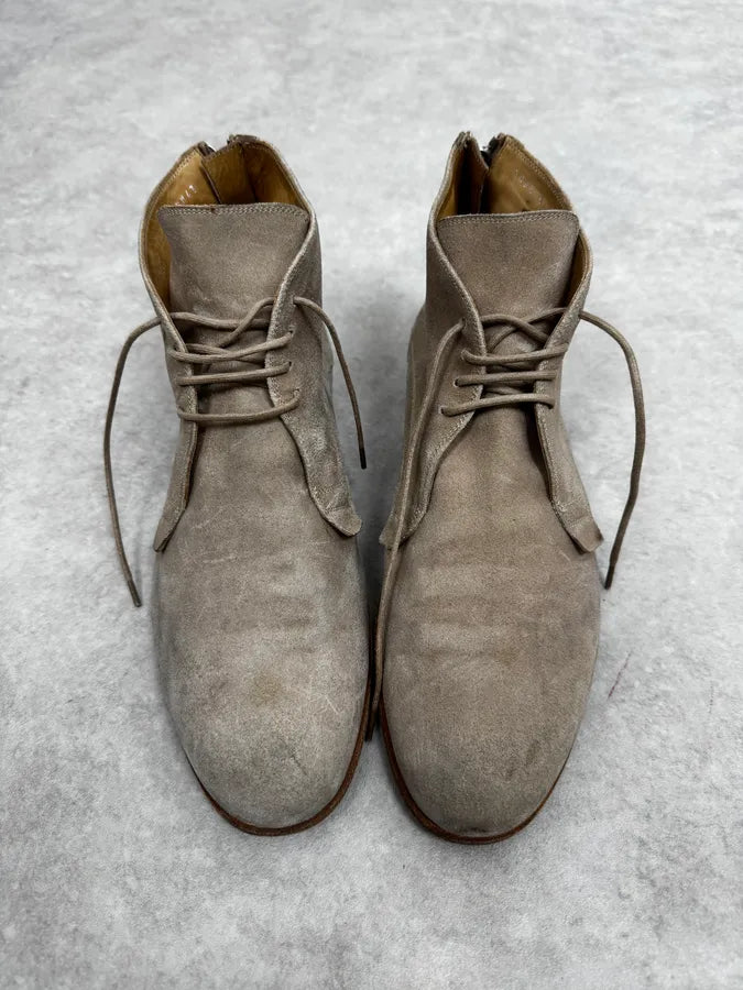 2000s Dior Beige Suede Leather Boots KIjLAvF 1