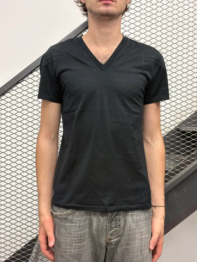 SS2009 Dior Black Classy Stitched V-Neck T-Shirt by Kris Van Assche arfhSQk 1