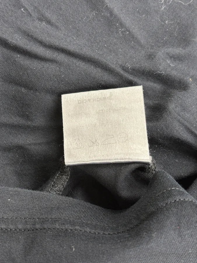 SS2009 Dior Black Classy Stitched V-Neck T-Shirt by Kris Van Assche arfhSQk 8