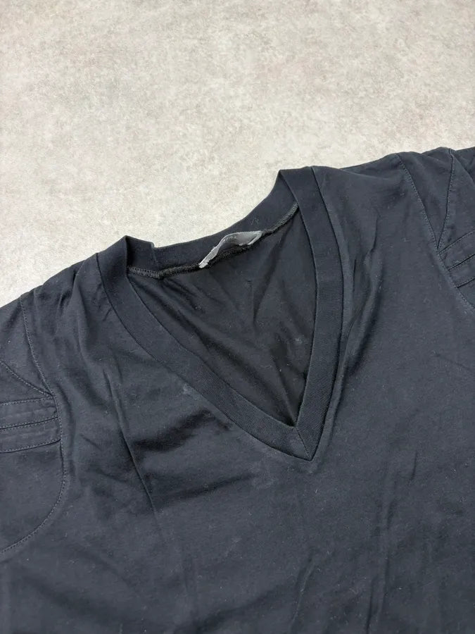 SS2009 Dior Black Classy Stitched V-Neck T-Shirt by Kris Van Assche arfhSQk 4