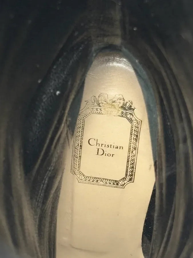 2000s Dior Black Leather Platform Ankle Boots by John Galliano CCuXgXJ 19