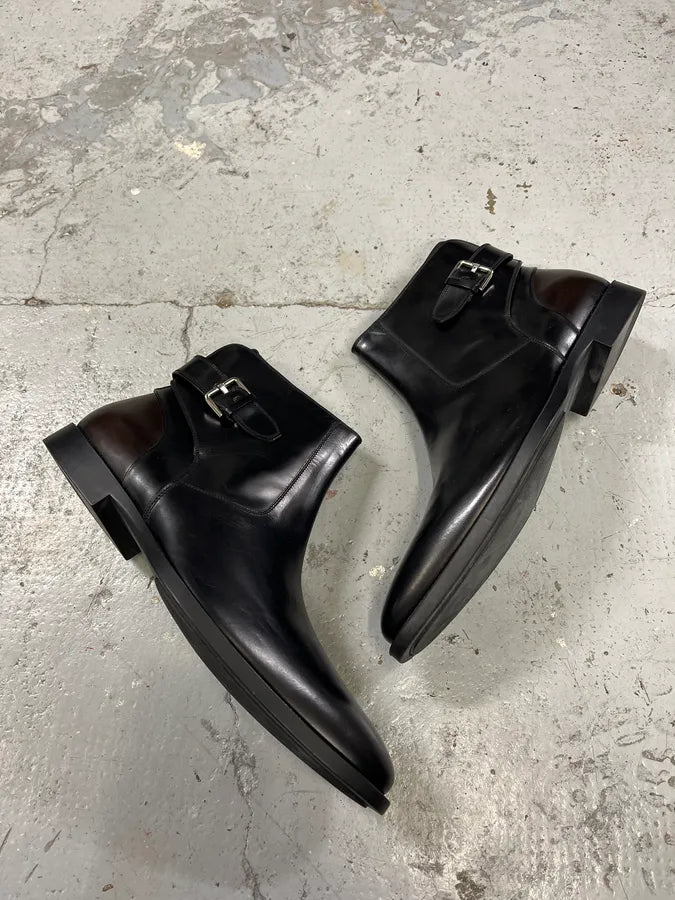 2000s Dior Black Minimalist Leather Boots benJSEf 1