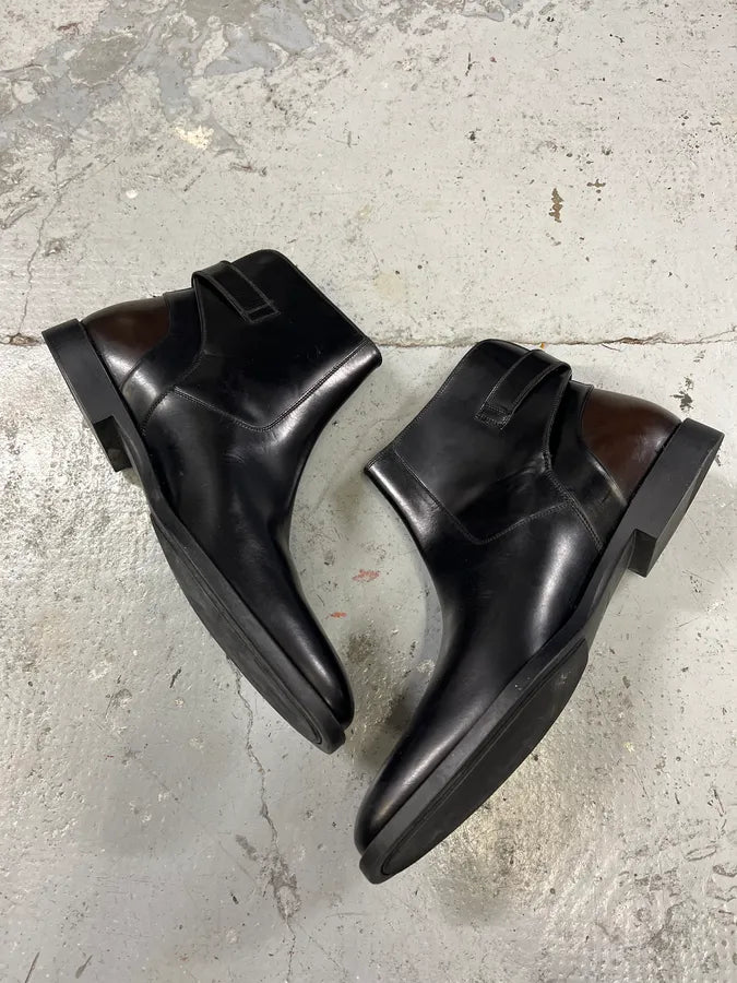 2000s Dior Black Minimalist Leather Boots benJSEf 2