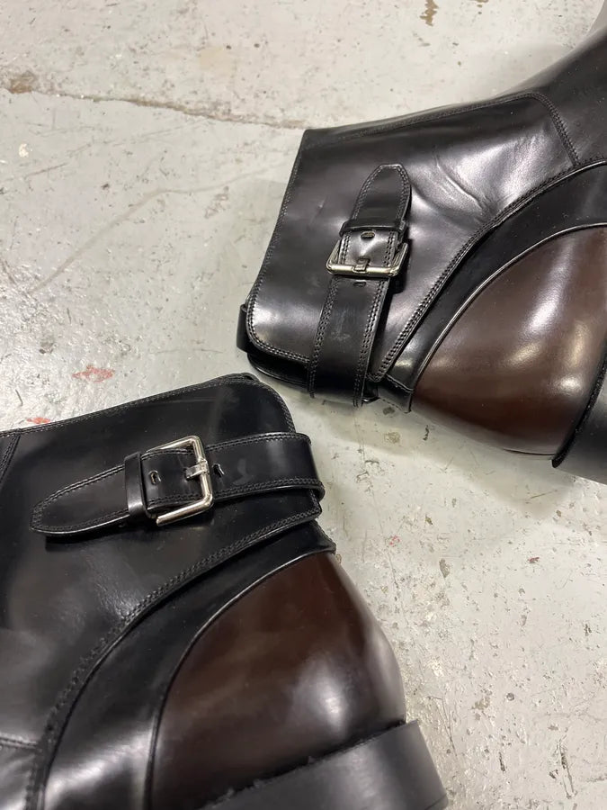 2000s Dior Black Minimalist Leather Boots benJSEf 5