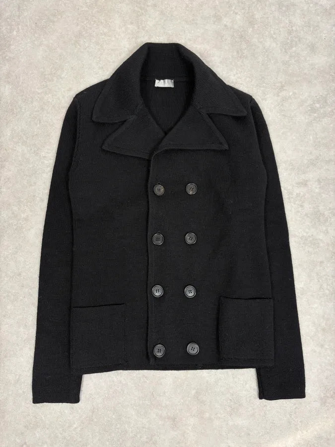 FW2007 Dior Black Wool Double-Breasted Caban by Hedi Slimane FOvJDCN 0