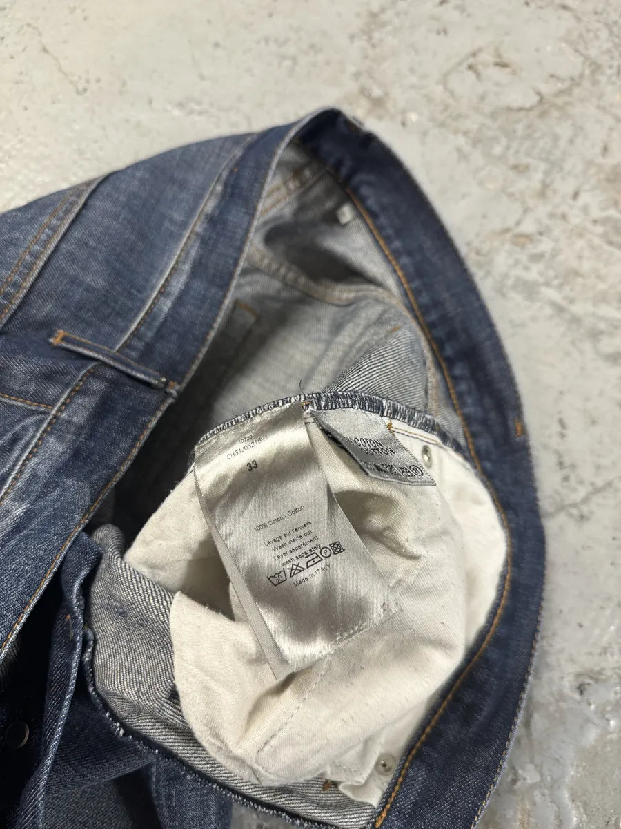 2000s Dior Blue Denim Jeans by Hedi Slimane bapglMV 8