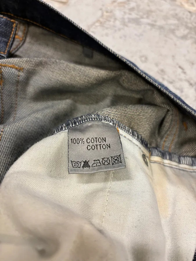 2000s Dior by Hedi Slimane Blue Faded Denim Straight Jeans (M) GynQqzW 12