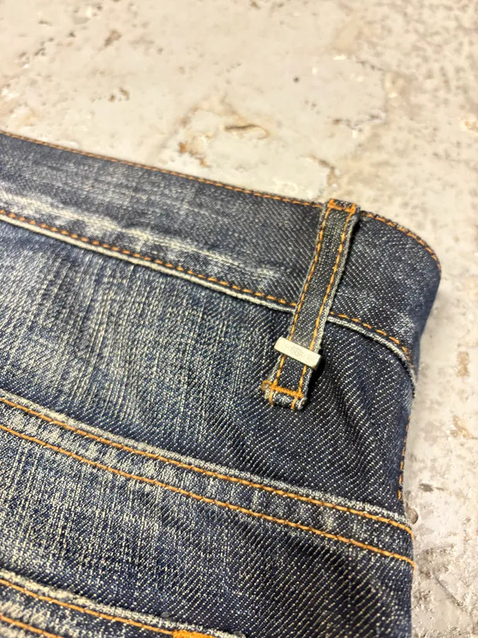 2000s Dior by Hedi Slimane Blue Faded Denim Straight Jeans (M) GynQqzW 7