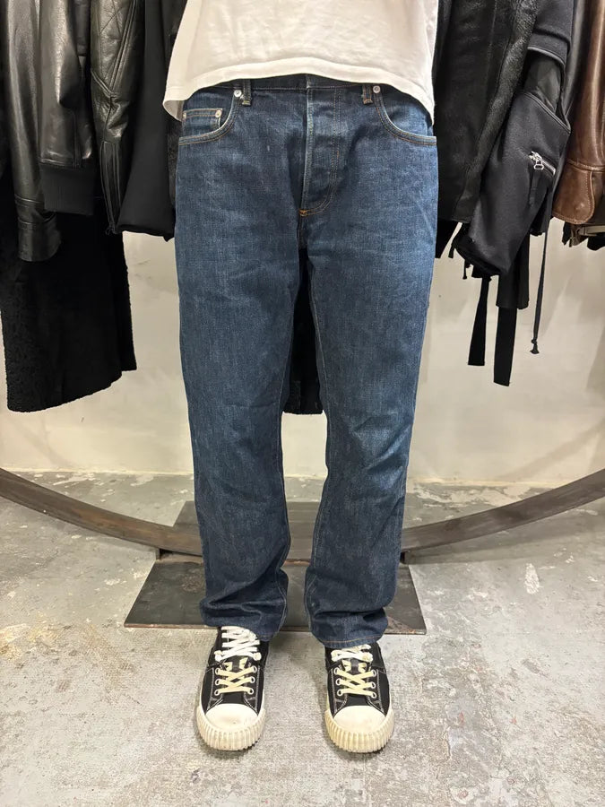 2000s Dior by Hedi Slimane Blue Straight Denim Jeans (M) wlAINbU 3