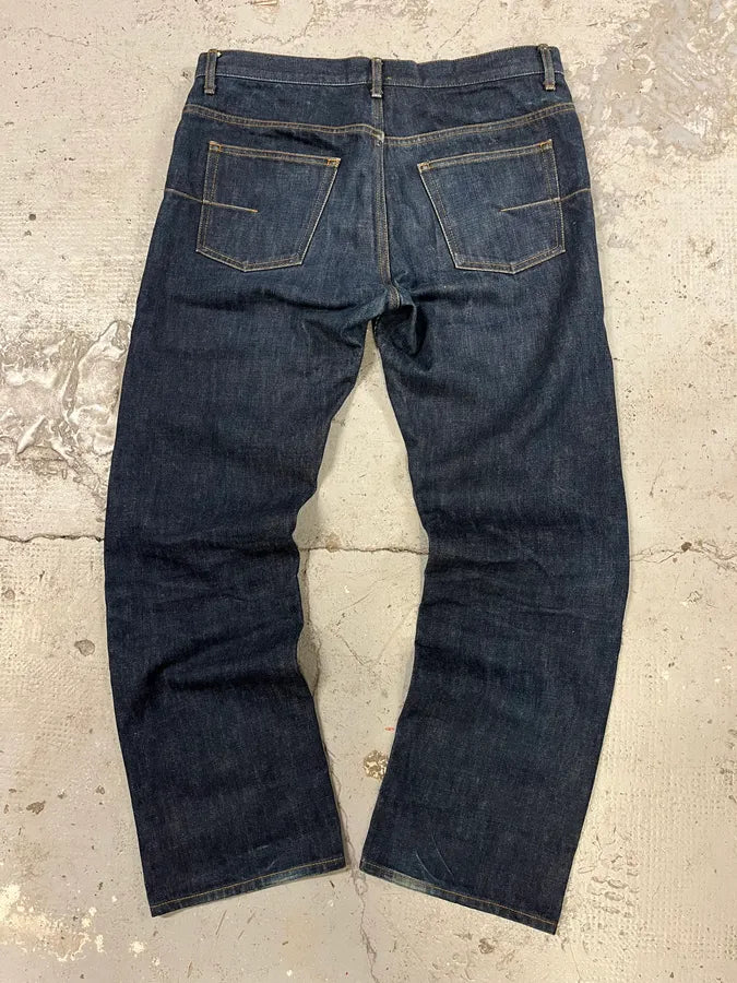 2000s Dior by Hedi Slimane Blue Straight Denim Jeans (M) wlAINbU 6