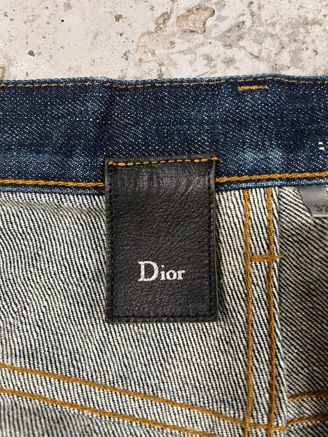2000s Dior by Hedi Slimane Blue Straight Denim Jeans (M) wlAINbU 7