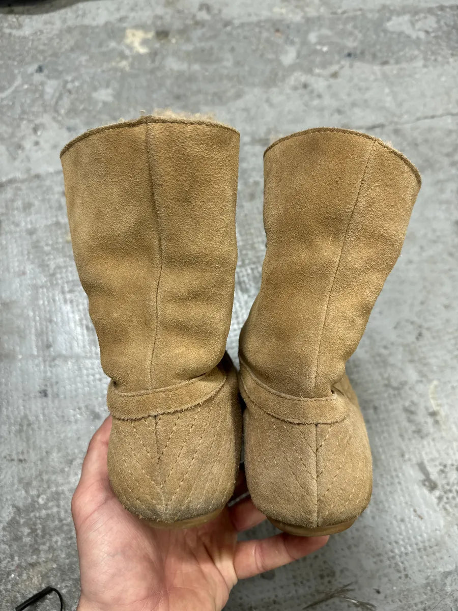 2000s Dior Camel High Boxing Fur Shoes (37eu/us5) eMDebic 3