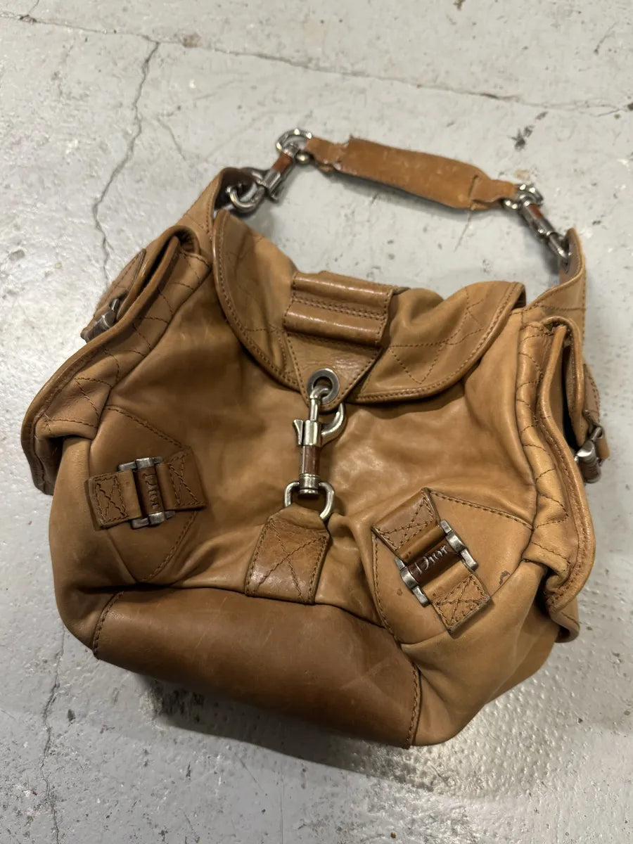 2000s Dior Camel Leather Hobo Cabas Handle Bag (OS) UcpRQbW 2