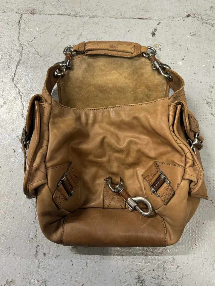 2000s Dior Camel Leather Hobo Cabas Handle Bag (OS) UcpRQbW 3