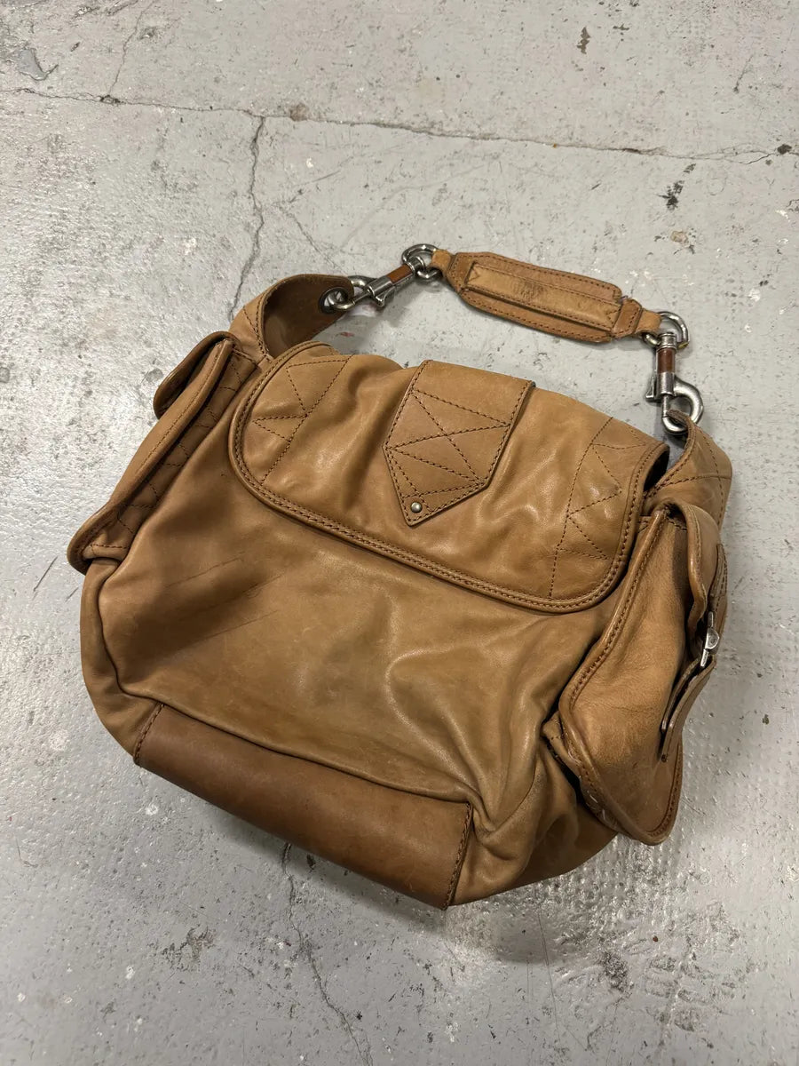 2000s Dior Camel Leather Hobo Cabas Handle Bag (OS) UcpRQbW 4