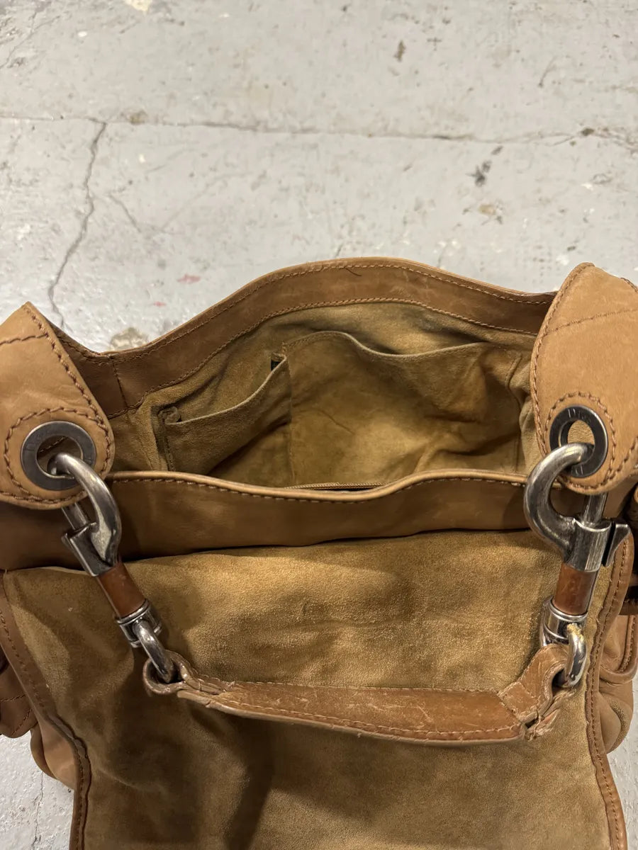 2000s Dior Camel Leather Hobo Cabas Handle Bag (OS) UcpRQbW 5