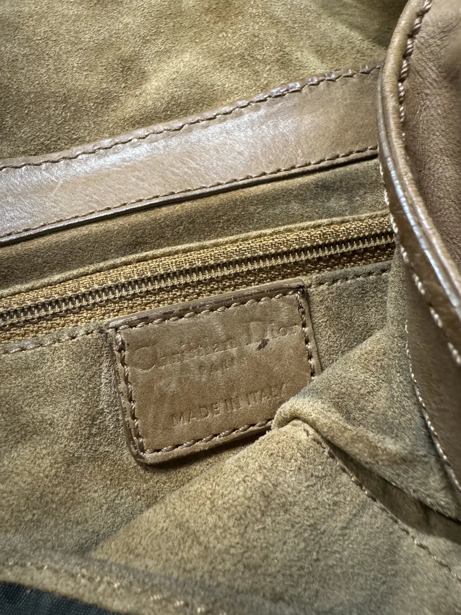 2000s Dior Camel Leather Hobo Cabas Handle Bag (OS) UcpRQbW 9