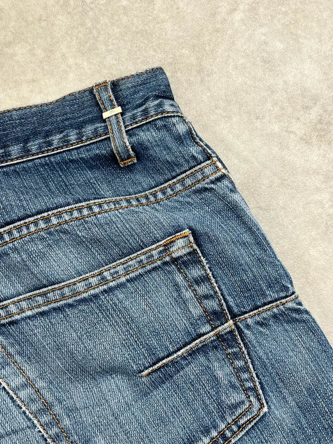 2000s Dior Classic Blue Faded Straight Denim Jeans iHWkSbg 8