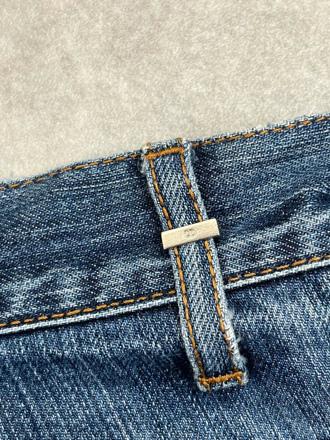 2000s Dior Classic Blue Faded Straight Denim Jeans iHWkSbg 9