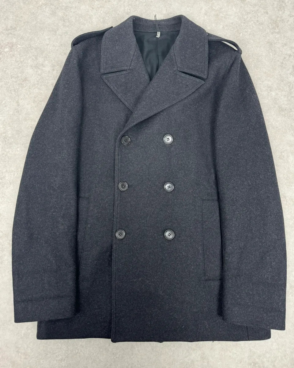 2000s Dior Grey Classy Wool Caban Jacket IGEgtEh 0