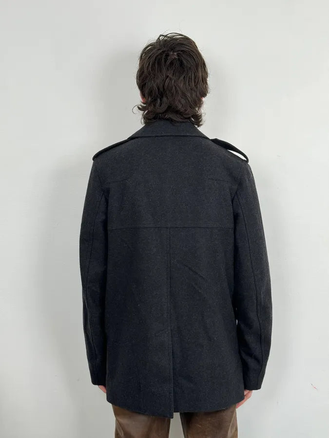 2000s Dior Grey Classy Wool Caban Jacket IGEgtEh 2