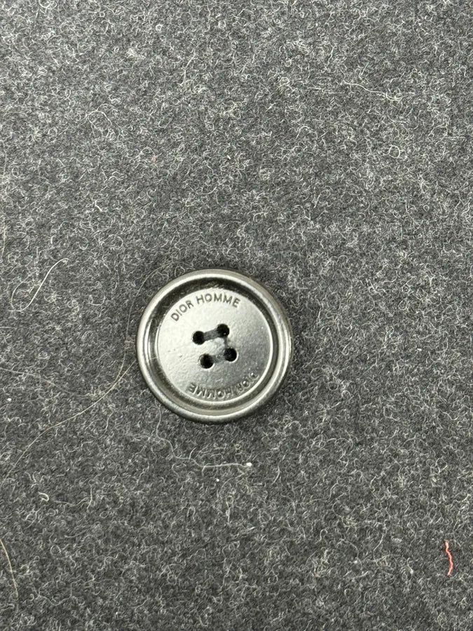 2000s Dior Grey Classy Wool Caban Jacket IGEgtEh 5