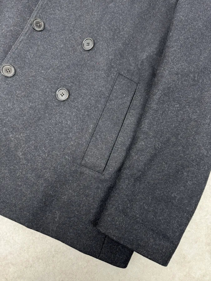 2000s Dior Grey Classy Wool Caban Jacket IGEgtEh 6