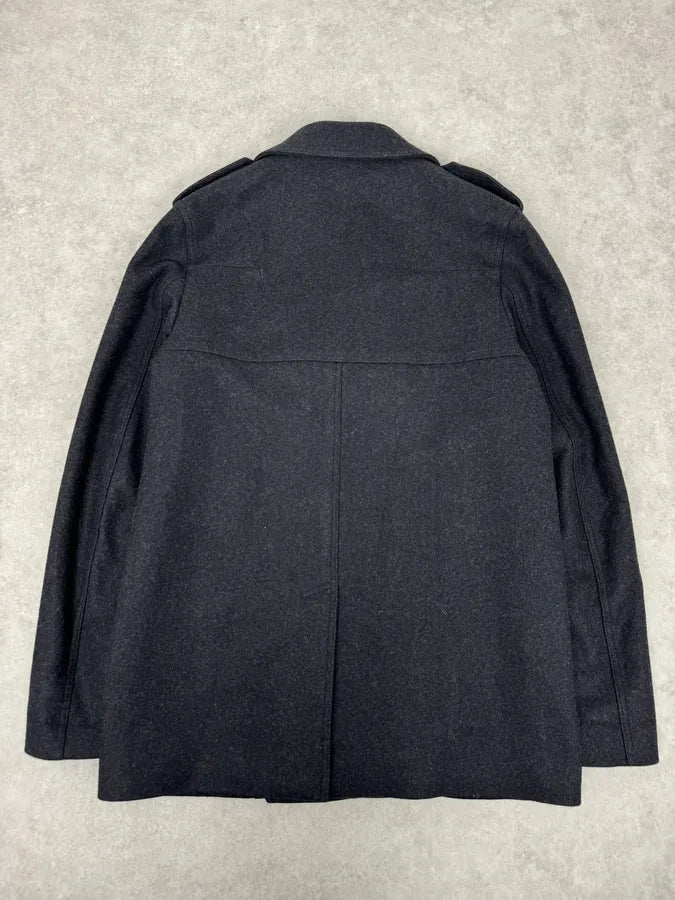 2000s Dior Grey Classy Wool Caban Jacket IGEgtEh 7