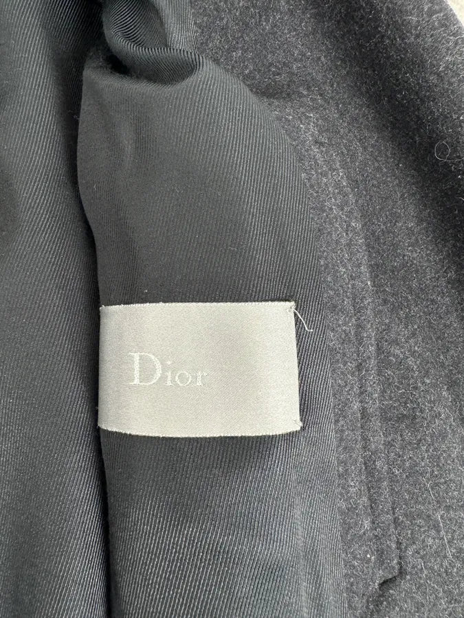 2000s Dior Grey Classy Wool Caban Jacket IGEgtEh 8