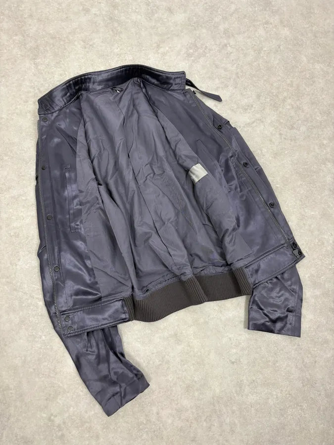 SS2006 Dior Grey Satin Avant-Garde Cargo Jacket by Hedi Slimane FVMIHpM 6