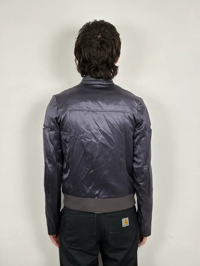 SS2006 Dior Grey Satin Avant-Garde Cargo Jacket by Hedi Slimane FVMIHpM 2