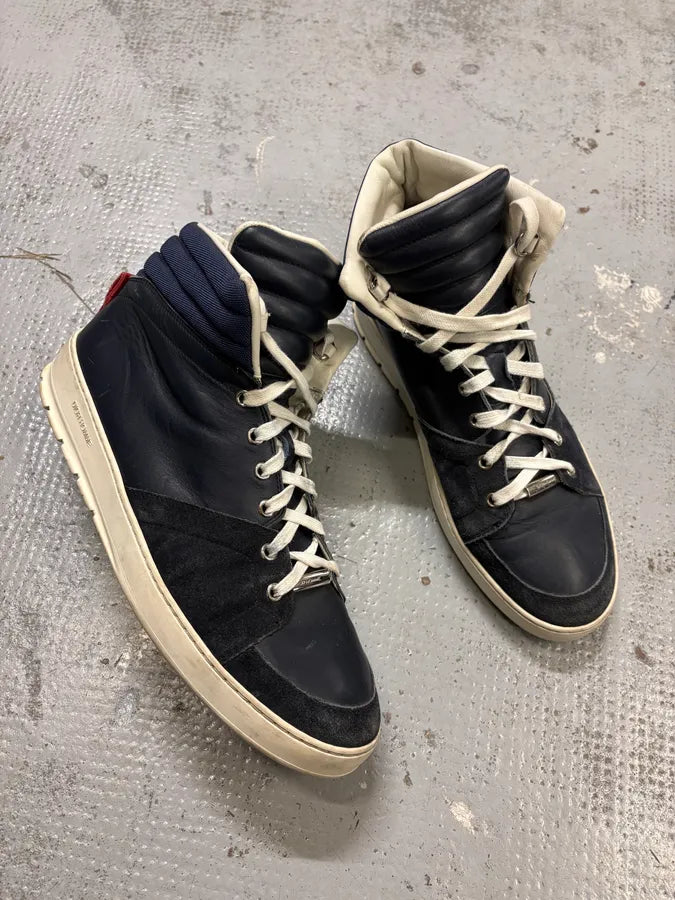 2000s Dior Homme Navy & Red High Top Sneakers MLHJPNu 5