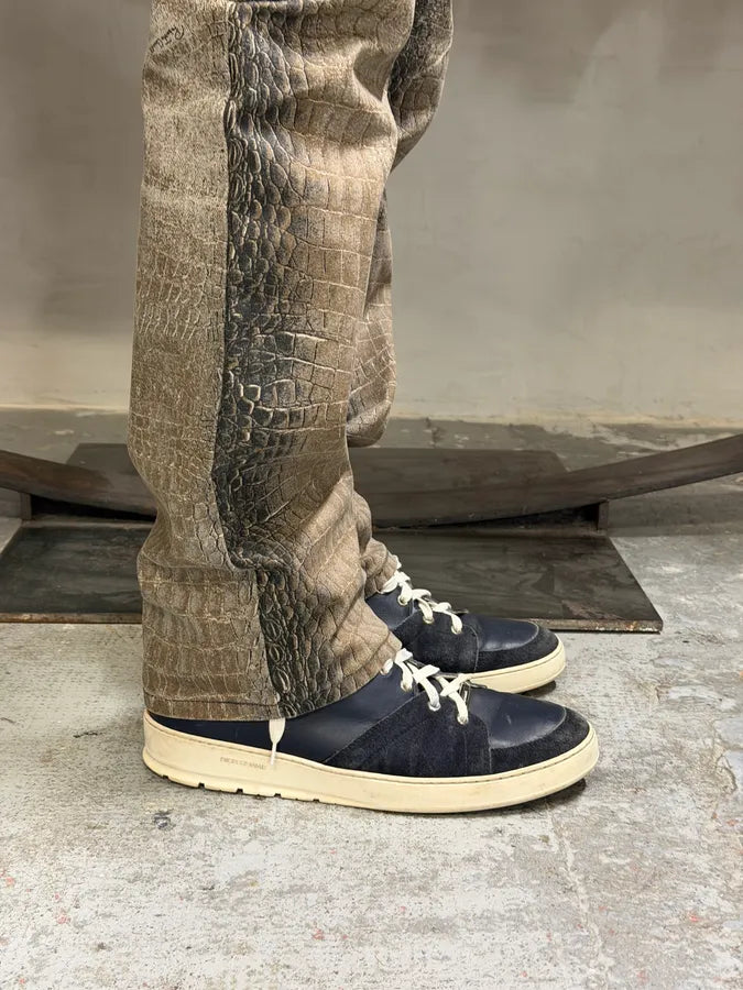 2000s Dior Homme Navy & Red High Top Sneakers MLHJPNu 1