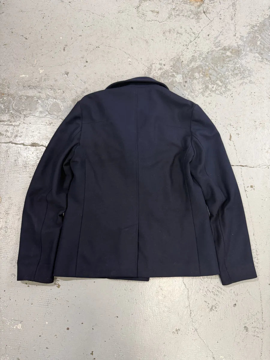 2000s Dior Navy Wool Classy Light Pea Coat lEFADgh 6