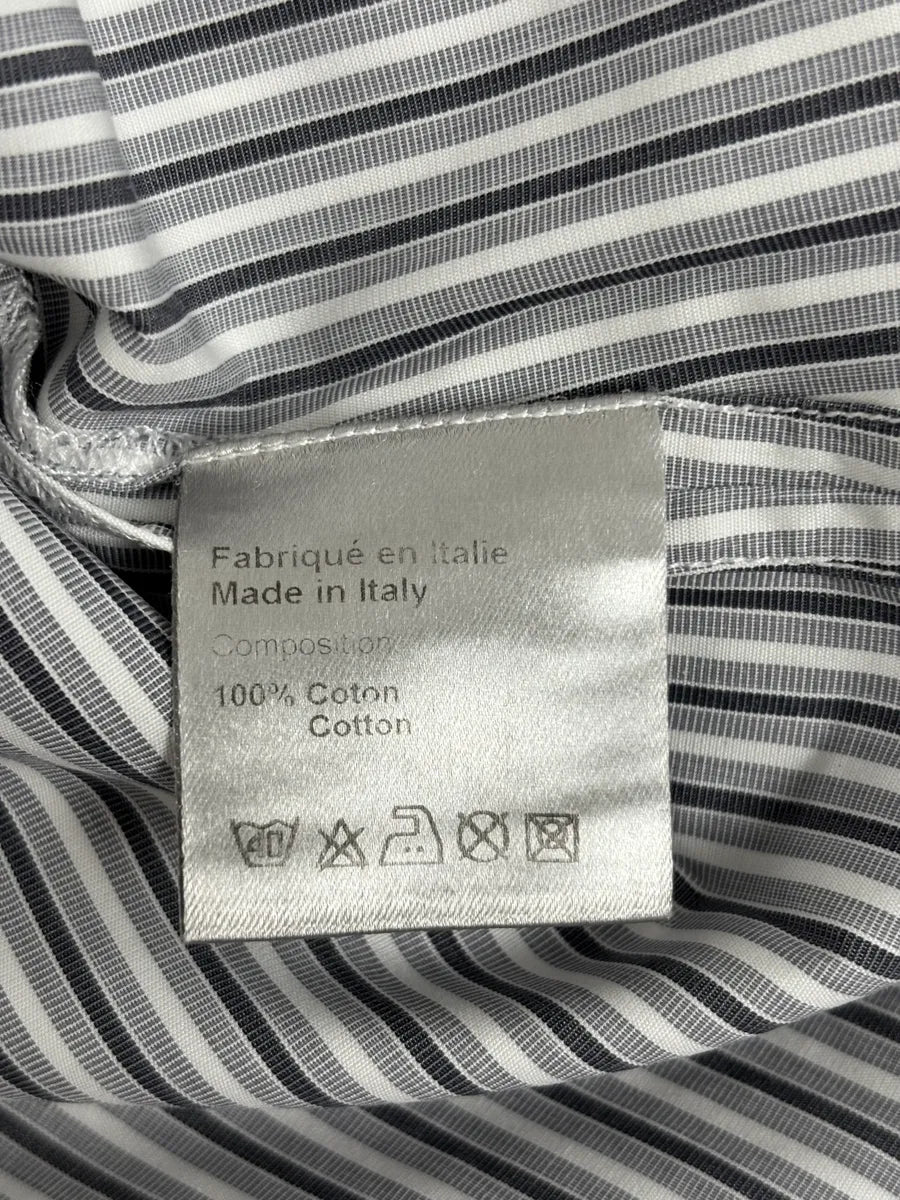 SS2008 Dior Premium White Blue & Grey Striped Classy Shirt ADhvQQr 10