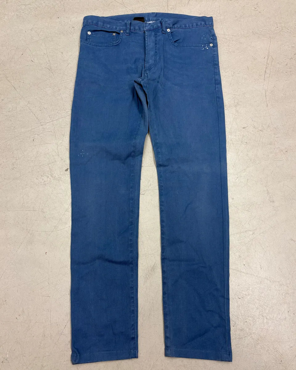 2010s Dior Royal Blue Painter Straight Denim Jeans by Kris Van Assche zLlMbtG 0