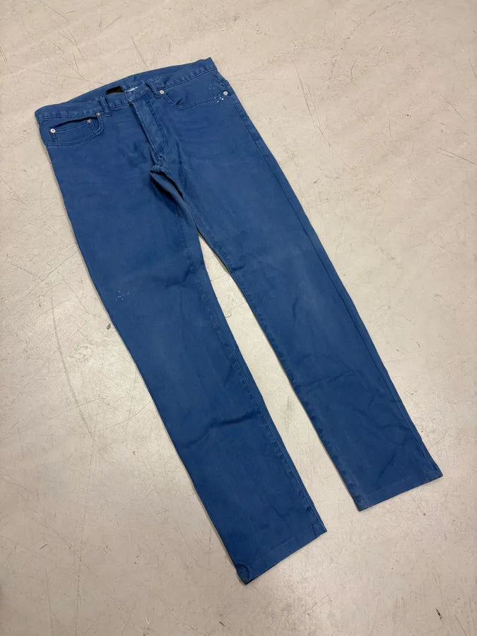 2010s Dior Royal Blue Painter Straight Denim Jeans by Kris Van Assche zLlMbtG 4