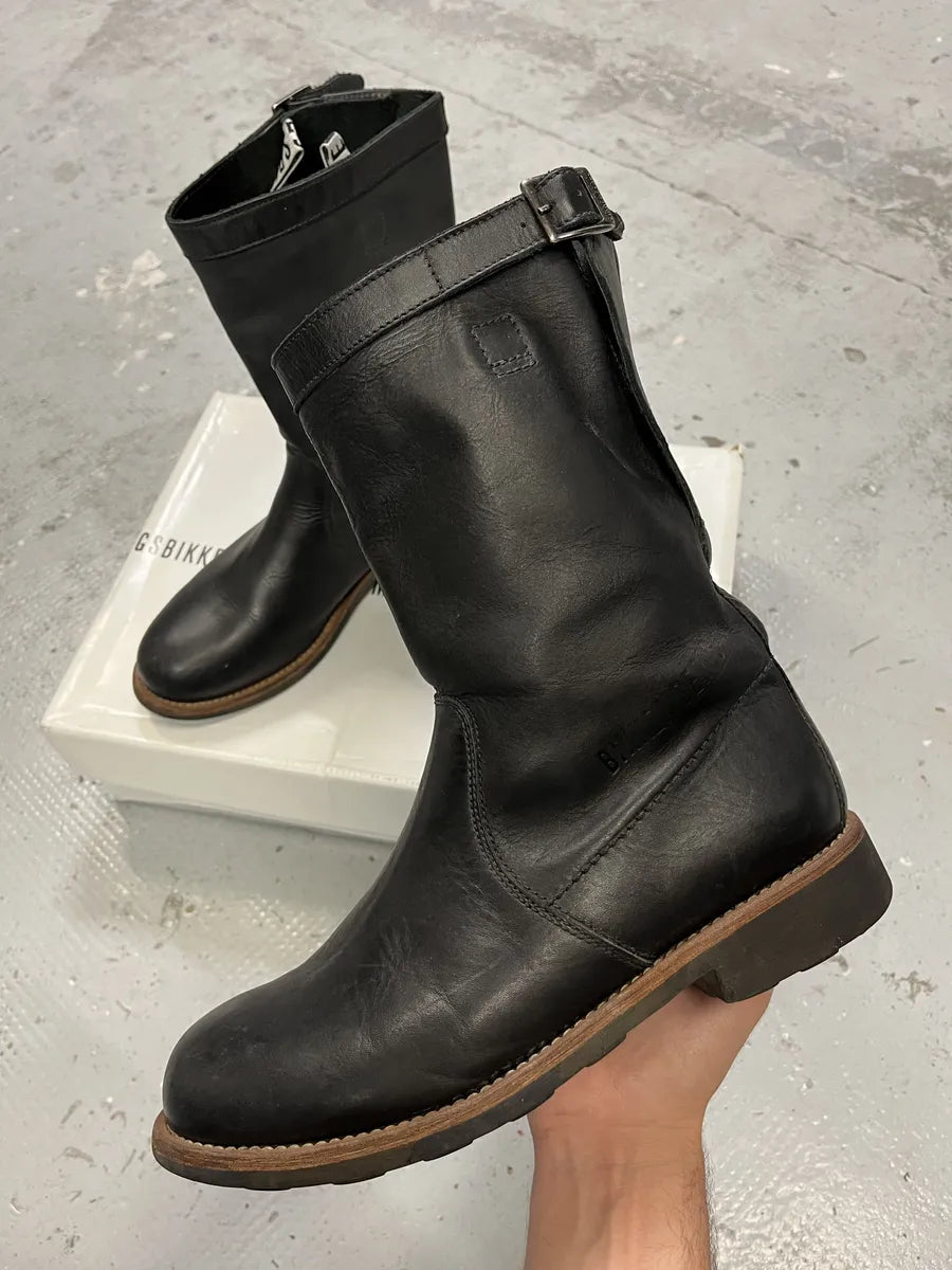 2000s Dirk Bikkembergs Black Ankle Leather Boots diNNxlO 0