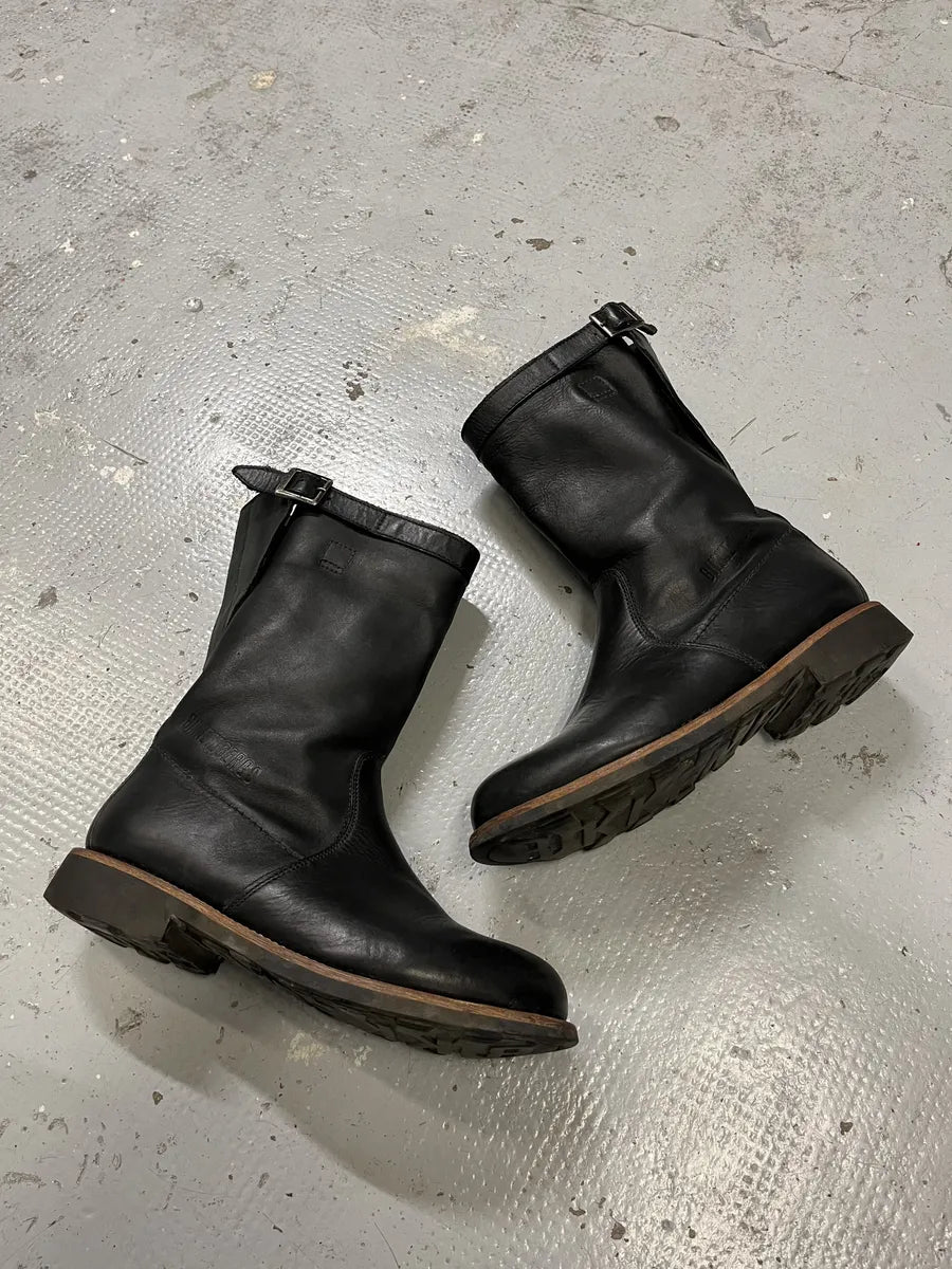2000s Dirk Bikkembergs Black Ankle Leather Boots diNNxlO 3