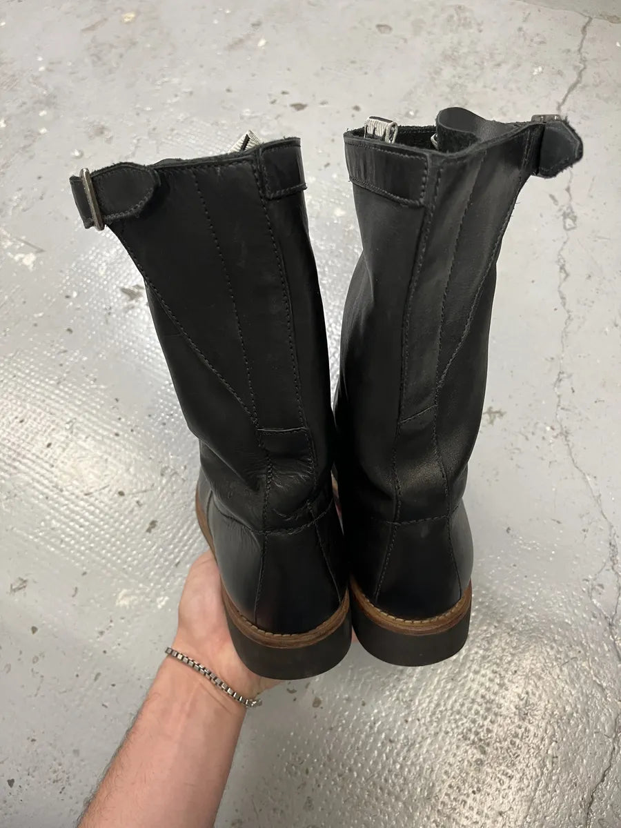2000s Dirk Bikkembergs Black Ankle Leather Boots diNNxlO 4