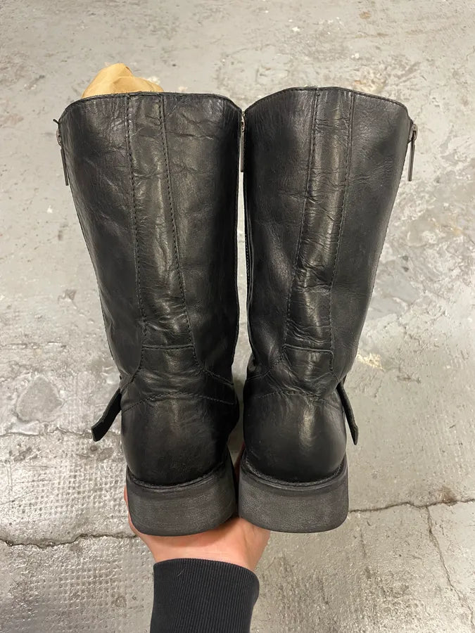 2000s Dirk Bikkembergs Black Ankle Leather Optimum Boots (43eu/us9.5) KuIeAIq 6
