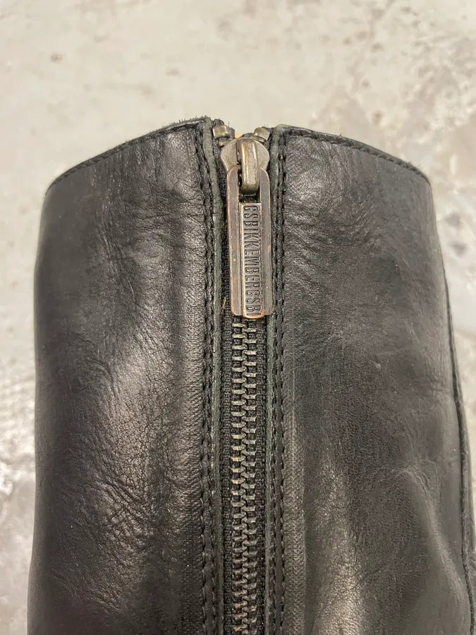 2000s Dirk Bikkembergs Black Ankle Leather Optimum Boots (43eu/us9.5) KuIeAIq 8