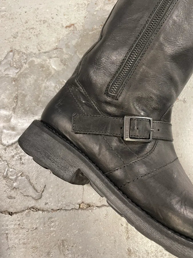 2000s Dirk Bikkembergs Black Ankle Leather Optimum Boots (43eu/us9.5) KuIeAIq 9