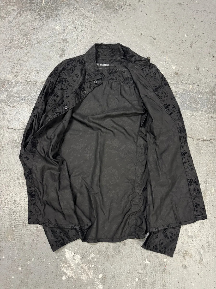 2000s Dirk Bikkembergs Black Embroidered Light Royal Shirt (L) 5