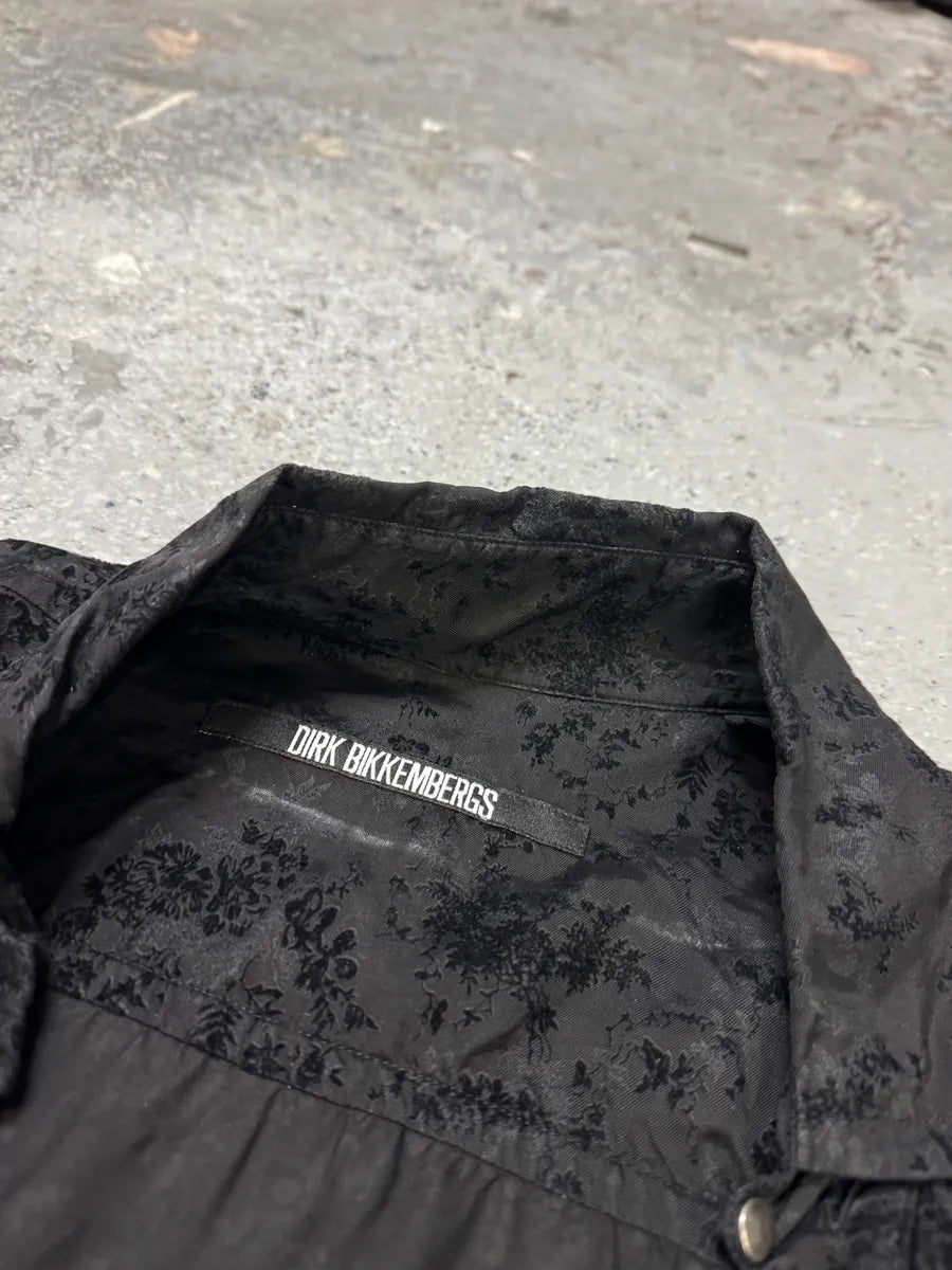 2000s Dirk Bikkembergs Black Embroidered Light Royal Shirt (L) 7