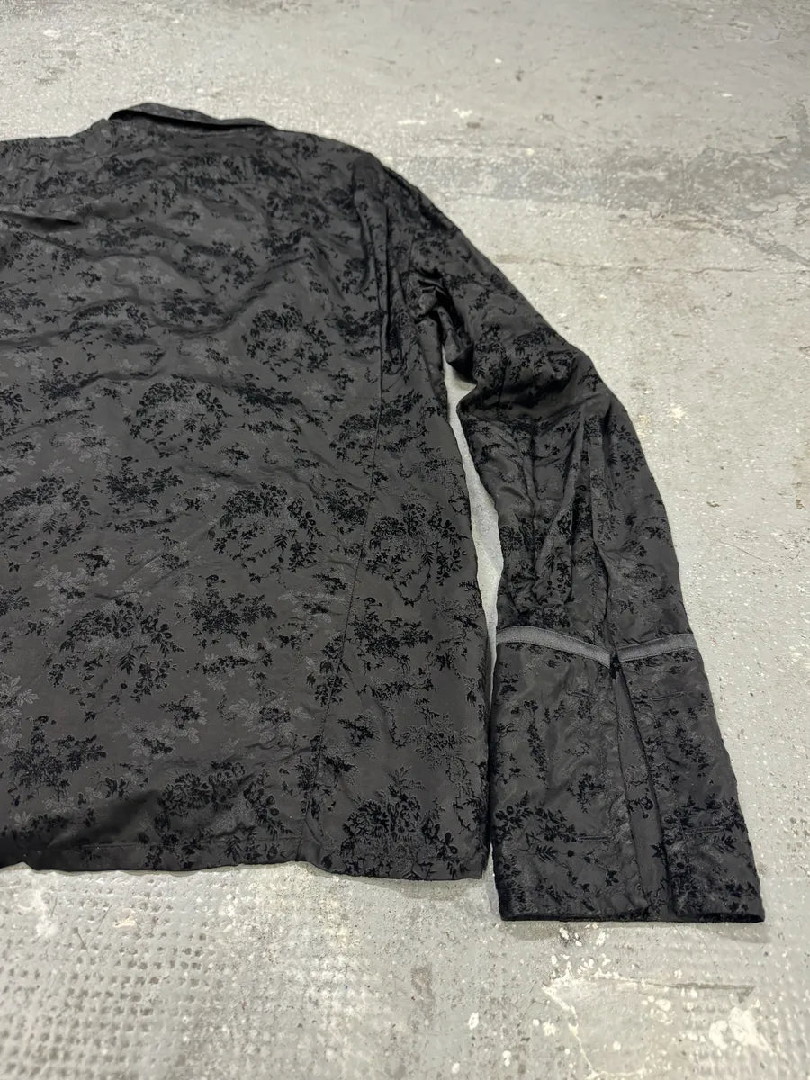 2000s Dirk Bikkembergs Black Embroidered Light Royal Shirt (L) 9