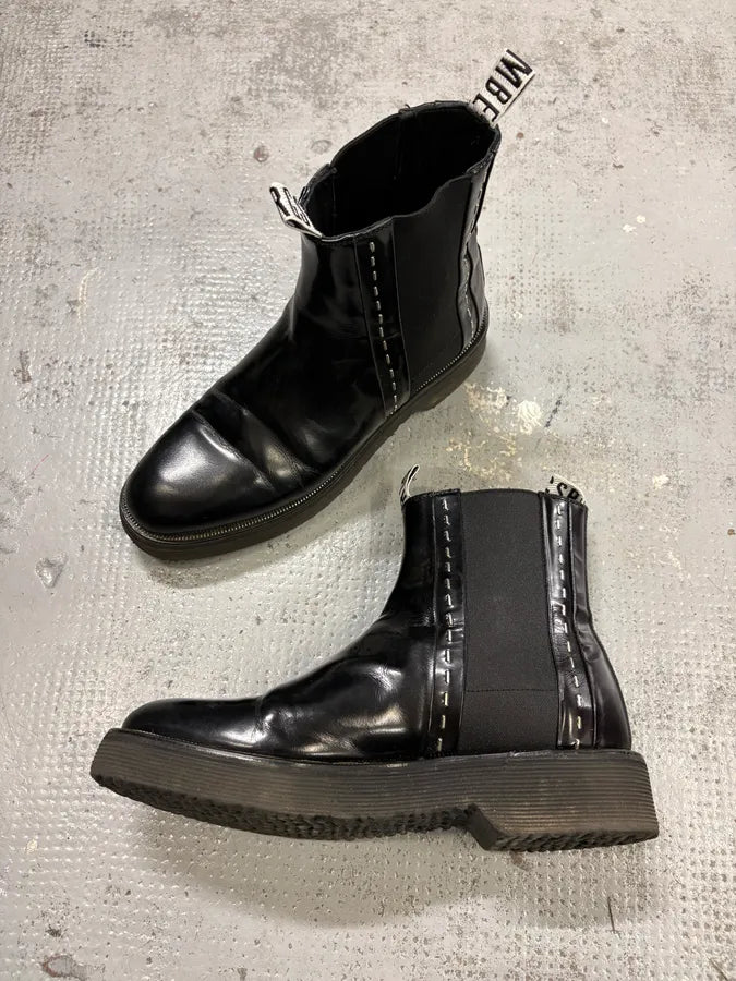2000s Dirk Bikkembergs Black Leather Ankle Boots sZucbrS 3